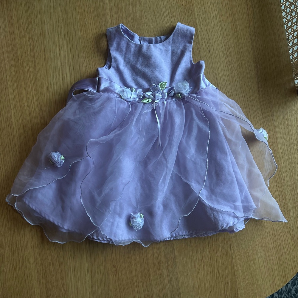 Youngland Lavender Purple Flower Girl Dress